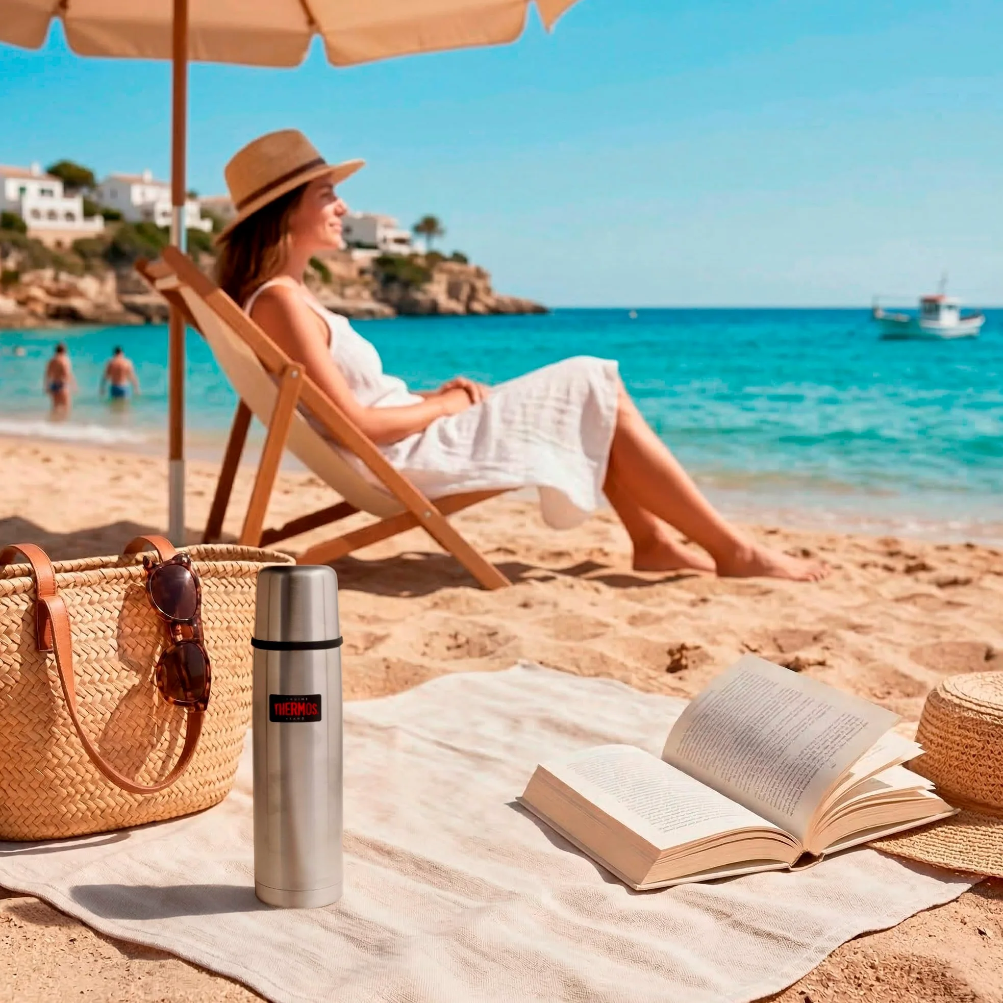 Thermos - Bouteille isotherme - Thermax - 1 Litre - Argent