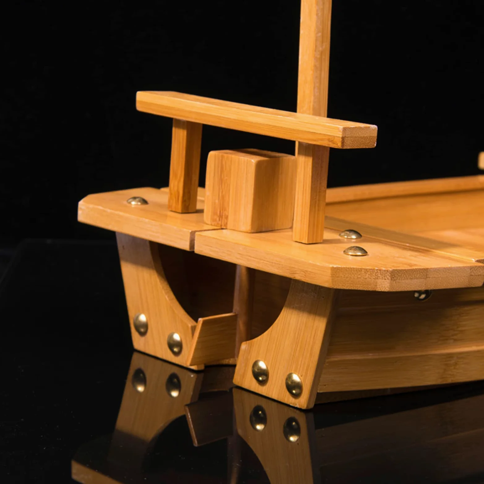 Assiette de service à sushis en bois - Grande taille - 70 cm - Idéal pour restaurant ou service de restauration
