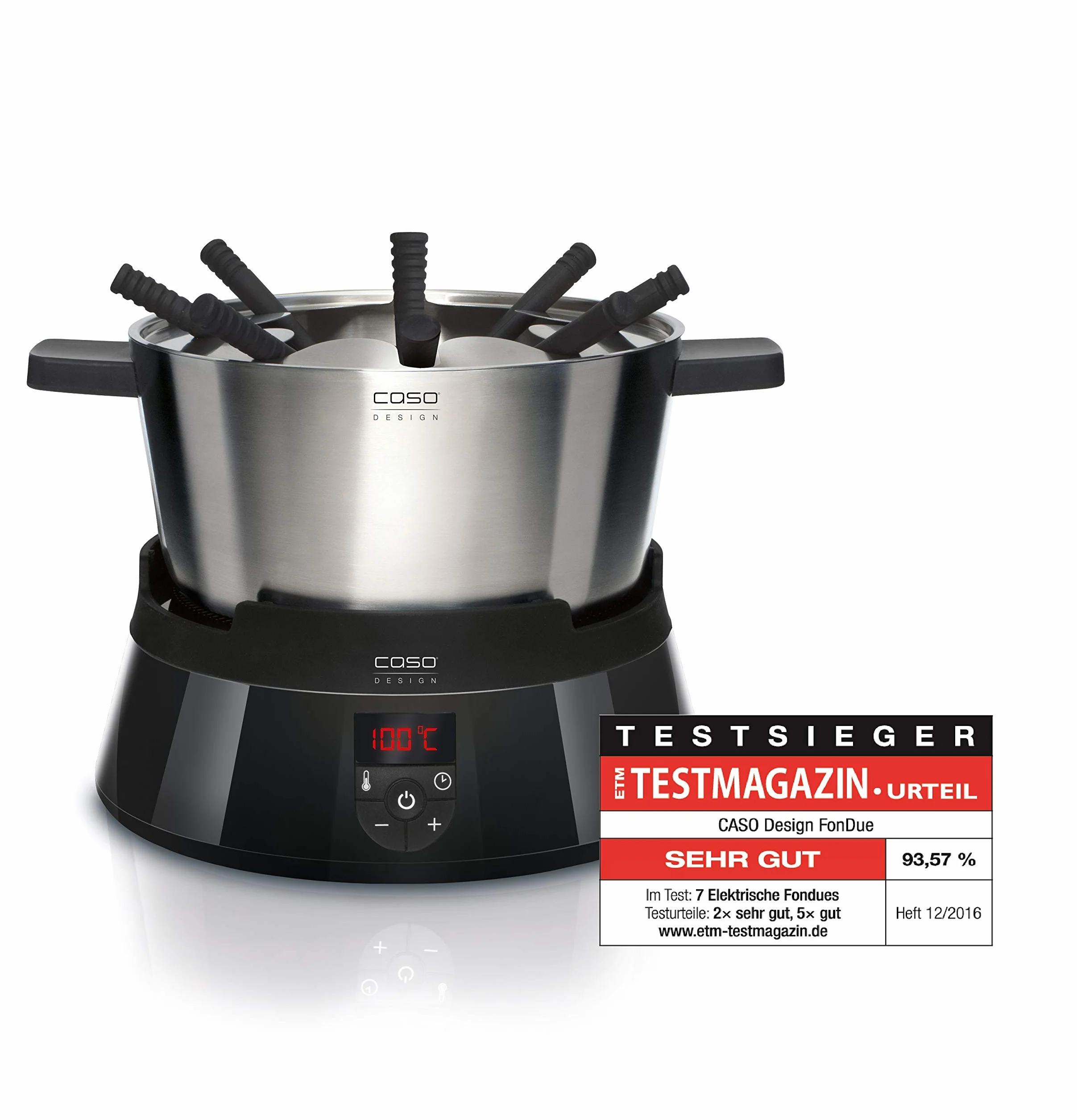 CASO Cas 2282-Fondue Induction 22 cm Noir