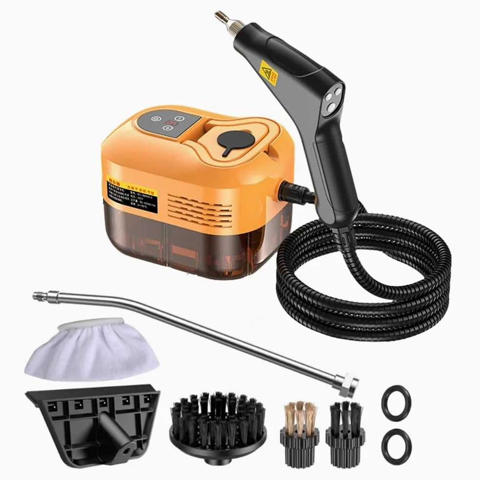 Nettoyeur Portable Haute Efficacité avec Stérilisations Avancées pour Climatisation pour Maison, Voiture, Cuisine, Prise UE Orange