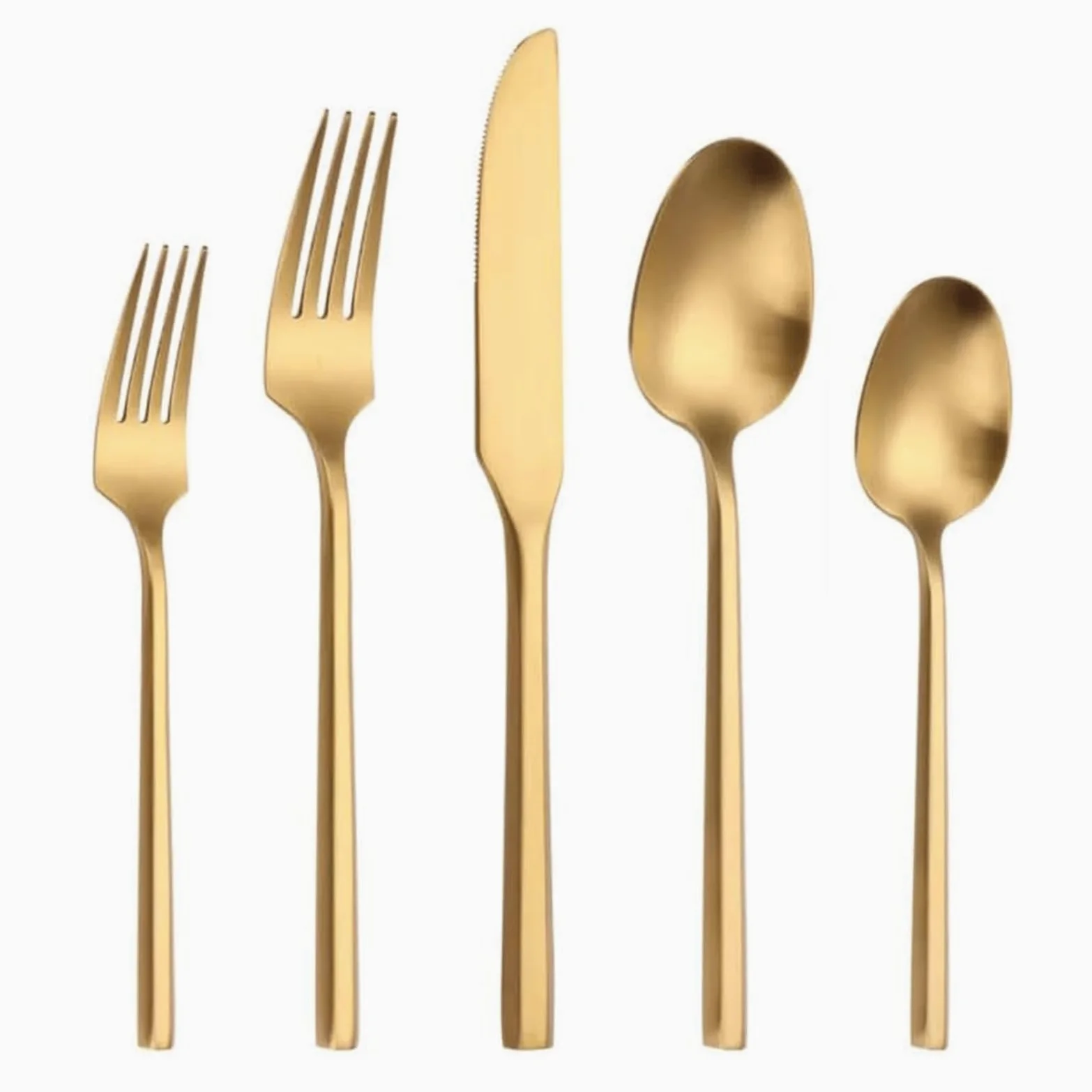 Couteau Fourchette cuillère 5 pièces Ensemble de Couverts en Acier Inoxydable Ensemble d'argenterie Miroir Poli Fourchette cuillère Ensemble Ensemble de Vaisselle Portable