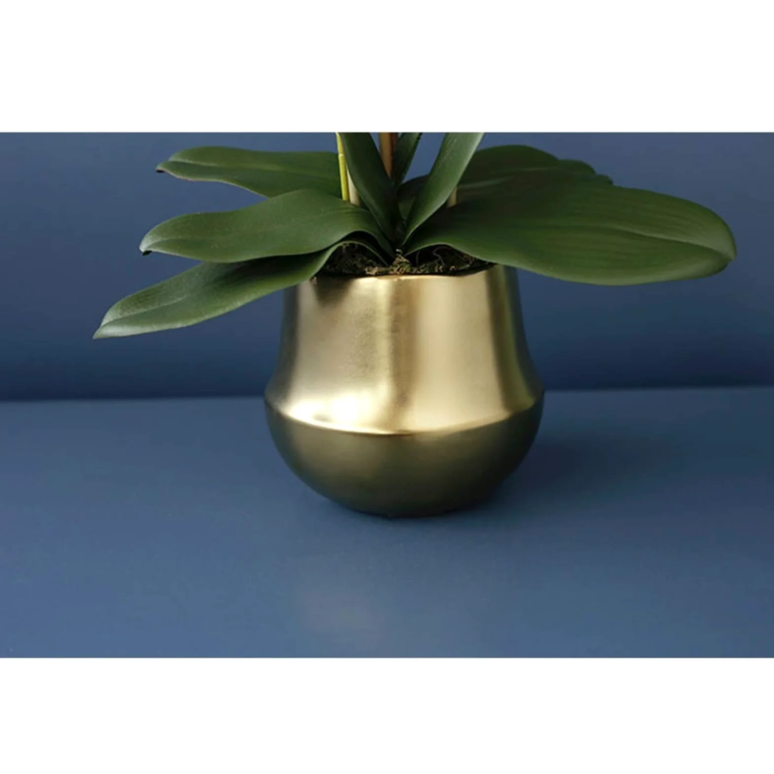 Orchidée Artificielle Bonsaï avec Vase doré Fausses Plantes Phalaenopsis Orchidées Arrangements Floraux Exquis Faux Fleurs Décor Maison et Bureau Fleurs artificielles