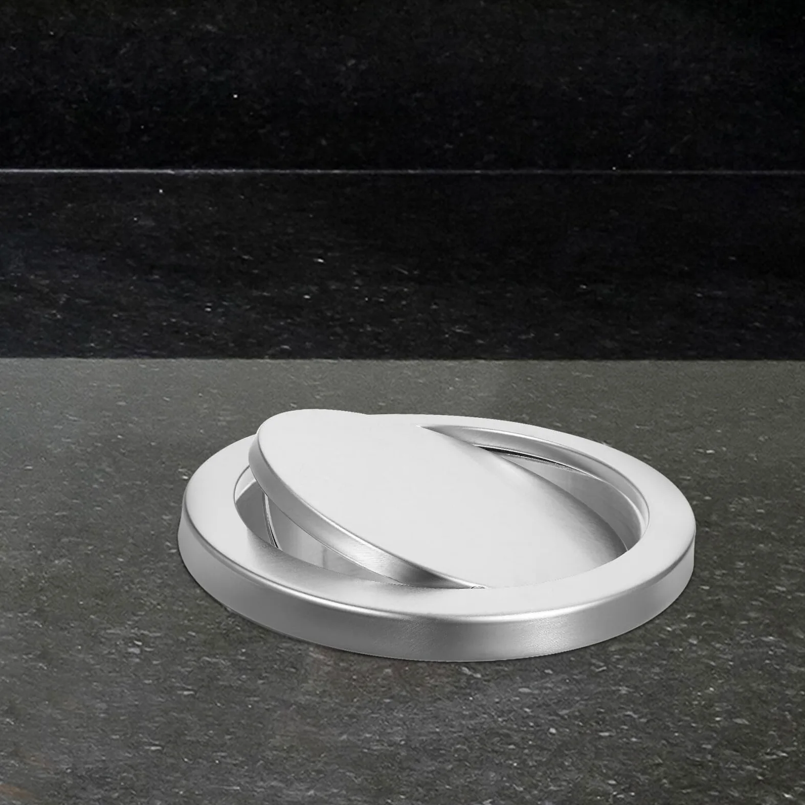 Couvercle Basculant En Acier Inoxydable Pour Poubelle 30 Cm Résistant Aux Intempéries Accessoire Remplacement Pour Poubelle De Cuisine Et Lieux Publics