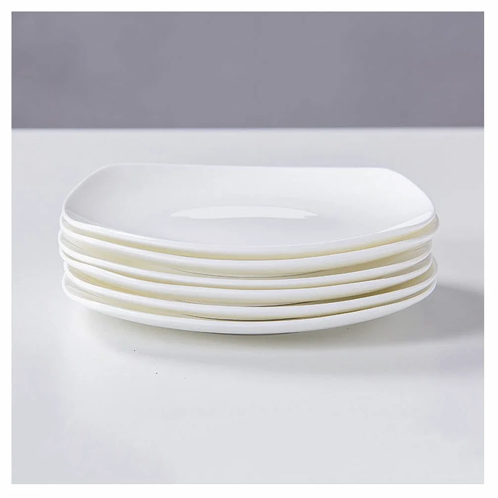 Assiettes Plates Plaque de dîner en céramique Ensemble de 8 pouces de 10 pouces plats for salades Plaques de dessert Pâtes et apéritif à micro-ondes Four Lave-vaisselle Coffre-fort (ensemble de 4,6,10