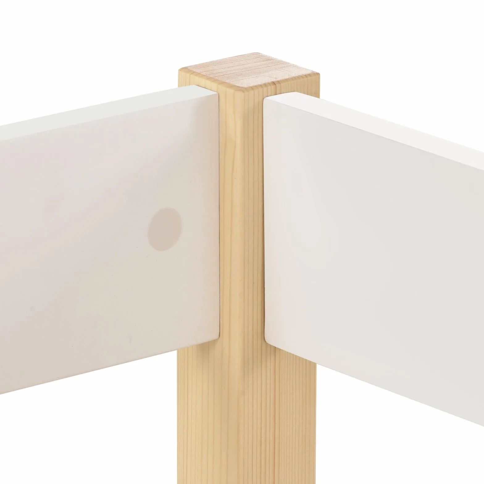 Sweiko Lit 90x190 cm,Cadre de lit pour Enfant en Bois Polyvalent avec barrière de sécurité, pour garçons et Filles,Cadre de lit en Bois Massif, Blanc