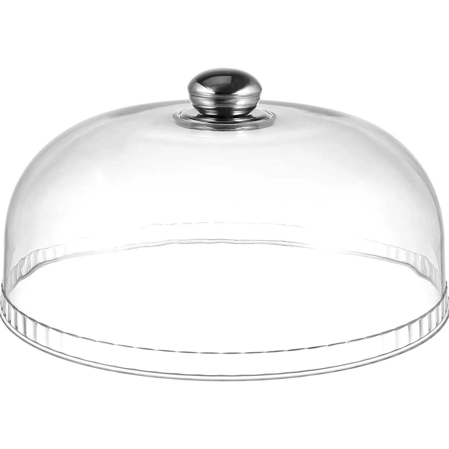 DOITOOL Cloche alimentaire transparente en plastique transparent pour gâteau - Couvercle de protection alimentaire pour table de fête de mariage - 26 cm