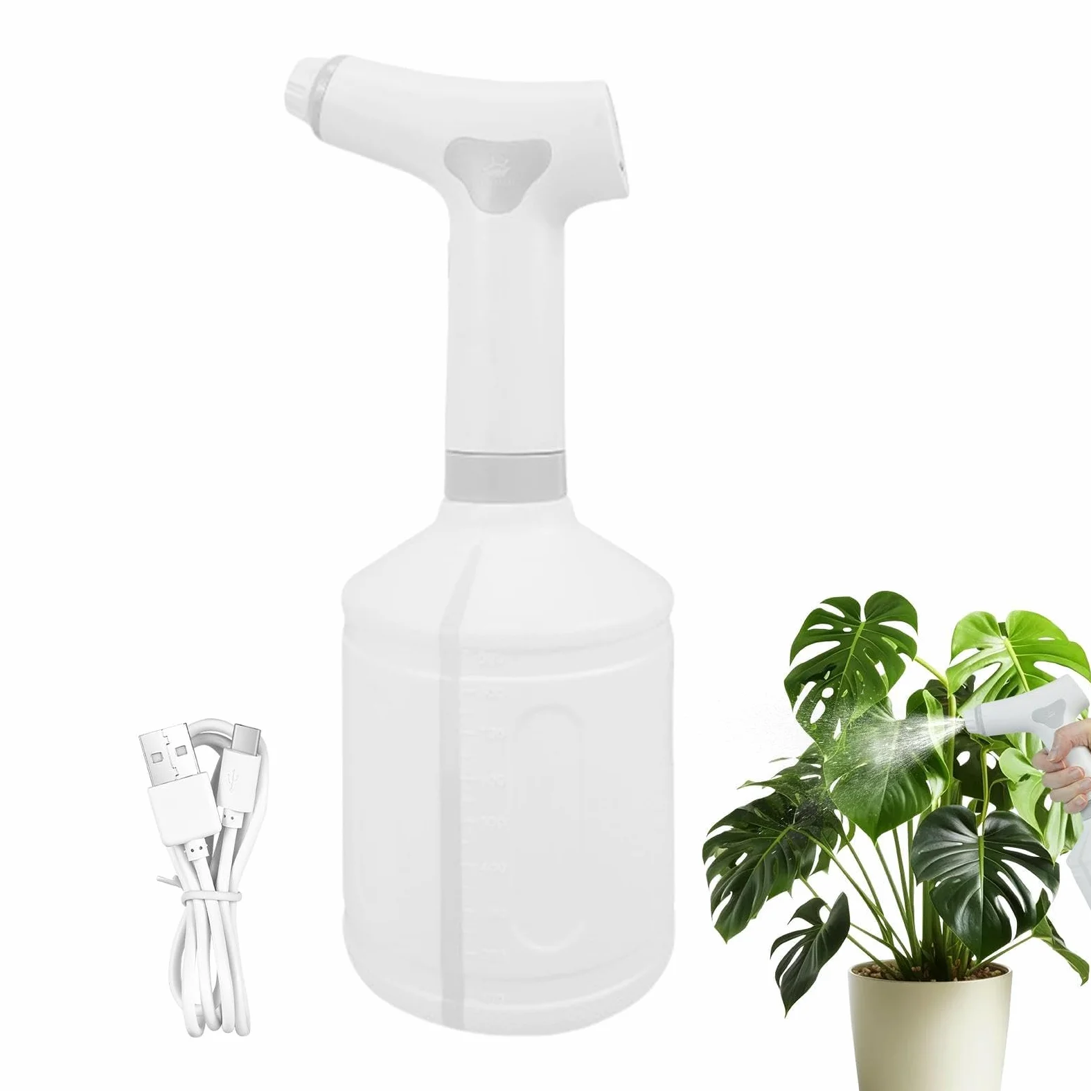 Vaporisateur électrique – Brumisateur portatif rechargeable pour arrosage, nettoyage et fertilisation – Pulvérisateur automatique portable pour plantes pour l'intérieur et l'extérieur