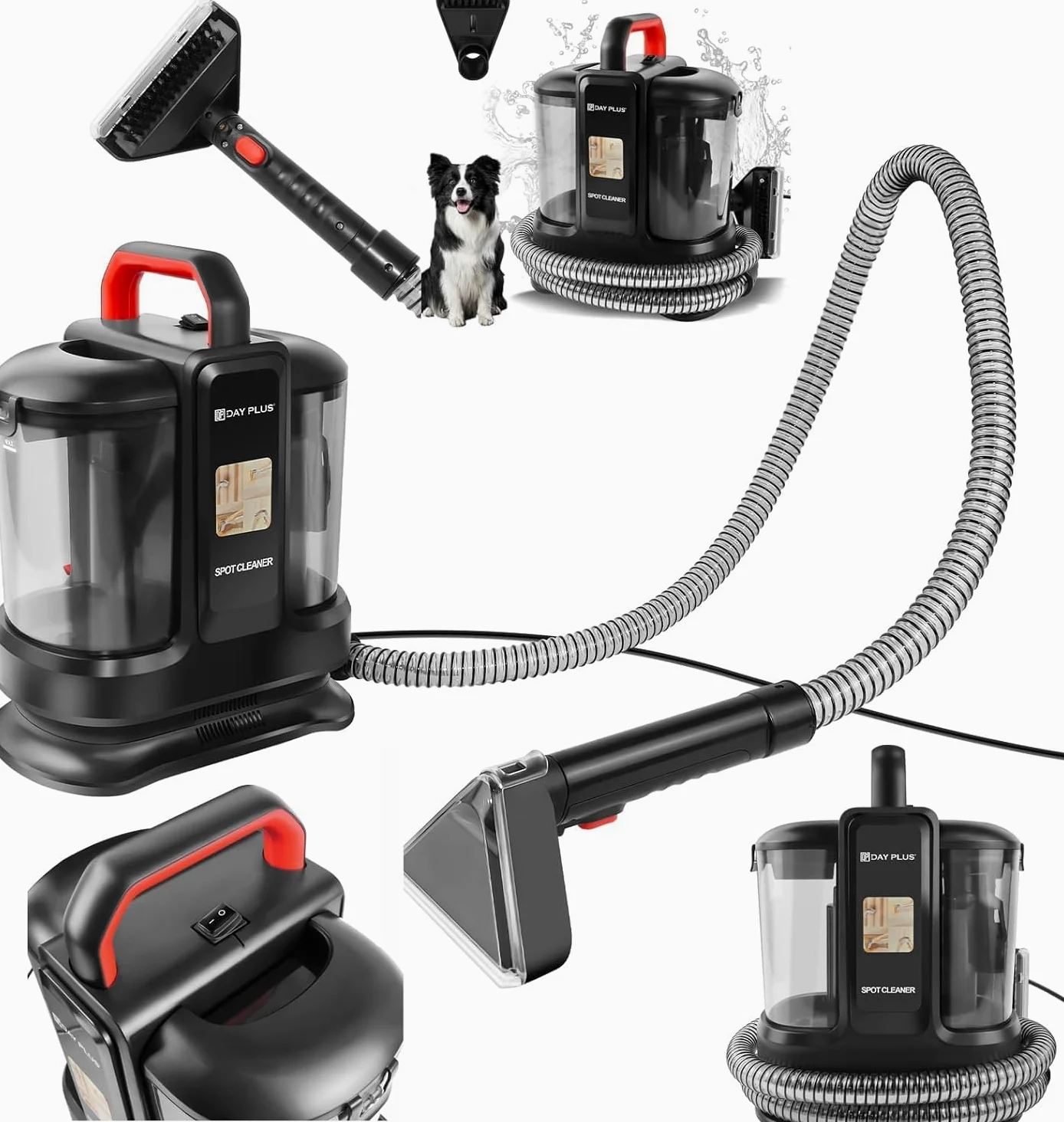 Nettoyeur de taches 5000 W (ouragan) – Aspirateur à main humide pour voiture, canapé, coussins, tapis, escaliers