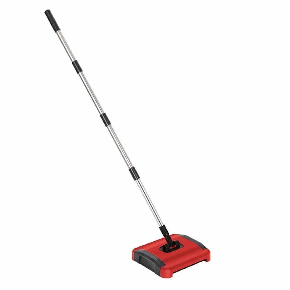Balai manuel pour tapis - Brosse rotative - Balai de sol - Brosse de nettoyage intégrée de grande capacité
