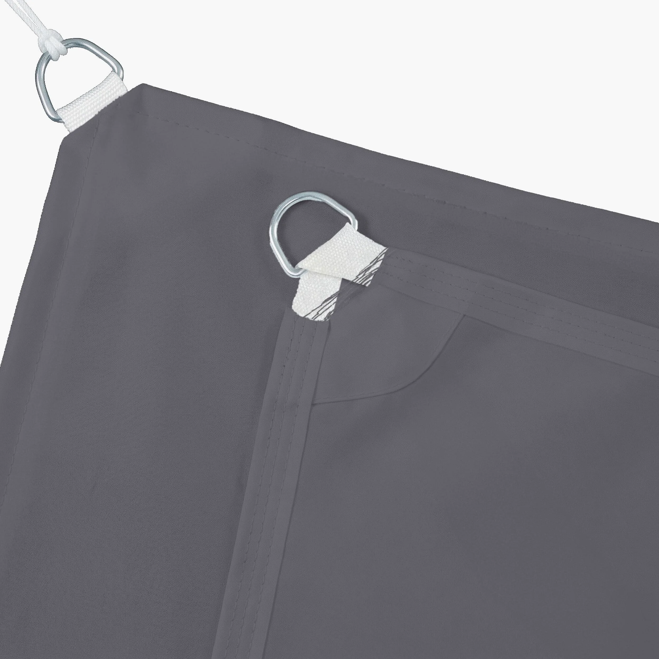 Tente d'ombrage Relaxdays, 5 x 5 m, Polyester, déperlant, œillets & Cordes de Tension, Toile carrée, Gris foncé