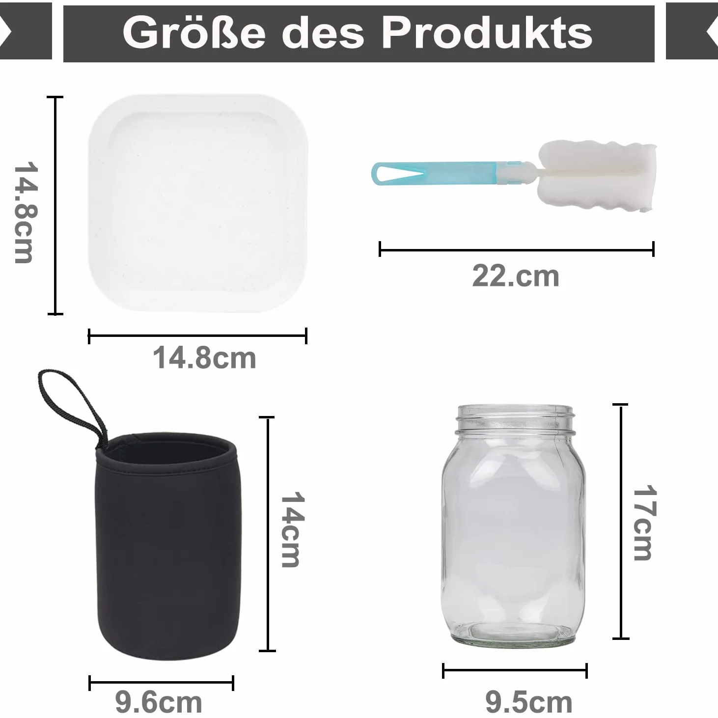 Lot de 4 verres à germer