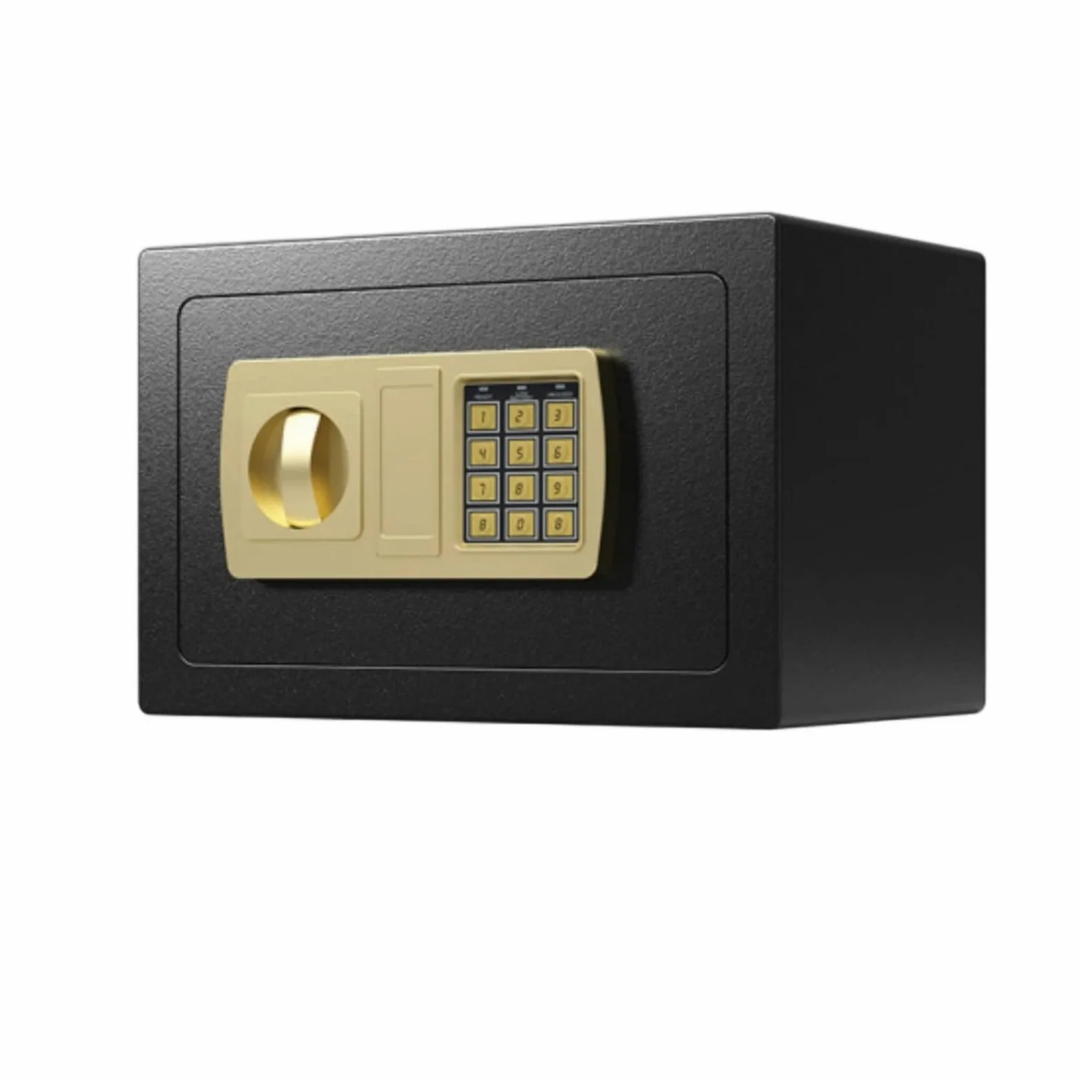 Tirelire Coffre-Fort Métallique Mini Coffre-Fort Sécurisé Caisse pour Enfants, 20E Noir, Modèle Standard sans Fente