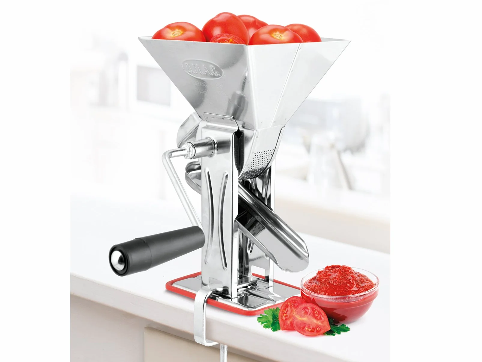 Home Marzano Passe Tomate Manuel, Gris, 18 x 23 x 29,5 cm