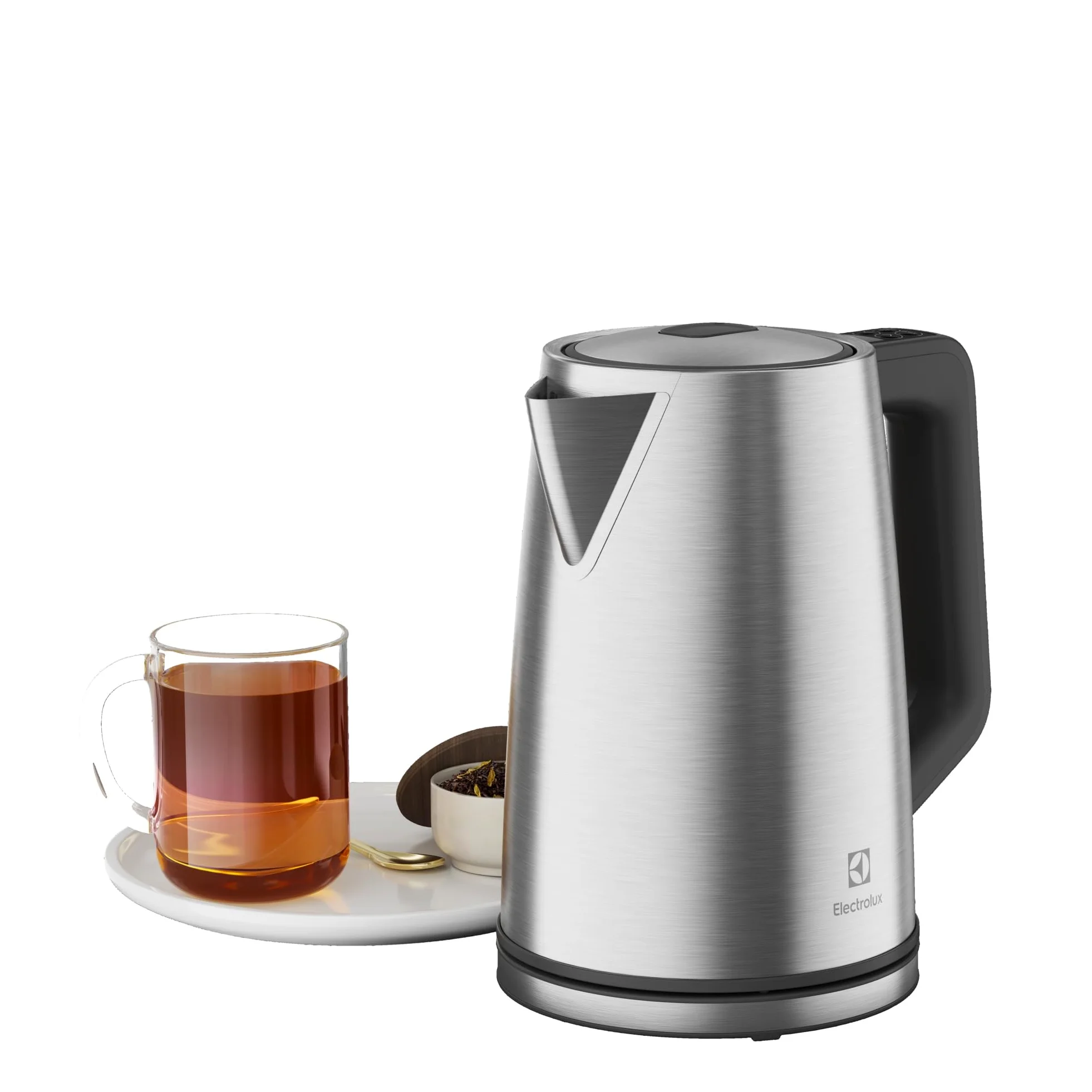 Electrolux Create 5 Bouilloire Électrique E5K1-6ST, Capacité 1,7 L, Fonctions Turbo et Maintien au Chaud, Contrôle précis de la Température, Arrêt Automatique, Design Élégant et Compact, Inox