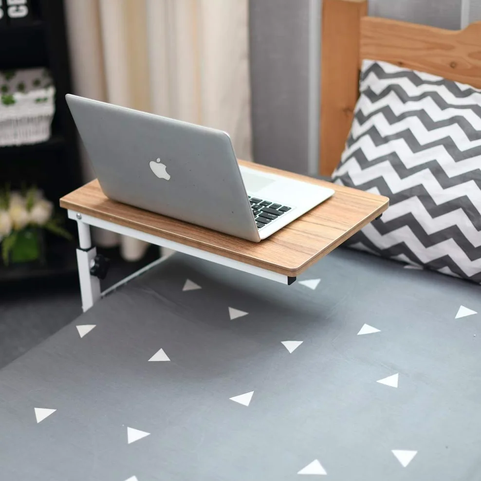 sogesfurniture Table d'appoint Bout de canapé Hauteur Réglable, Moderne Table Basse Table Roulant d'ordinateur Portable pour Canapé Lit, 48x30x56-76cm, Chêne BHEU-C6-OK