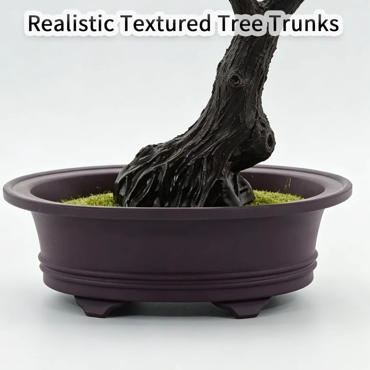 Fausse Plante Bonsaï avec Pot, Plantes Décoratives, Faux Arbre sans Eau | Arbres topiaires artificiels, fausse plante bonsaï, fausse plante for entrée, chambre à coucher, Table à thé(Grass Green)