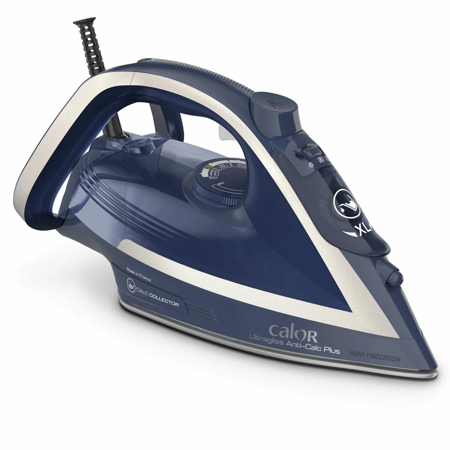 Calor Fer à repasser vapeur, 2800 W, Débit vapeur continu 50 g/min, Fonction pressing 250 g/min, Système anticalcaire, Mode éco, Ultragliss Anti-Calc Plus FV6830C0