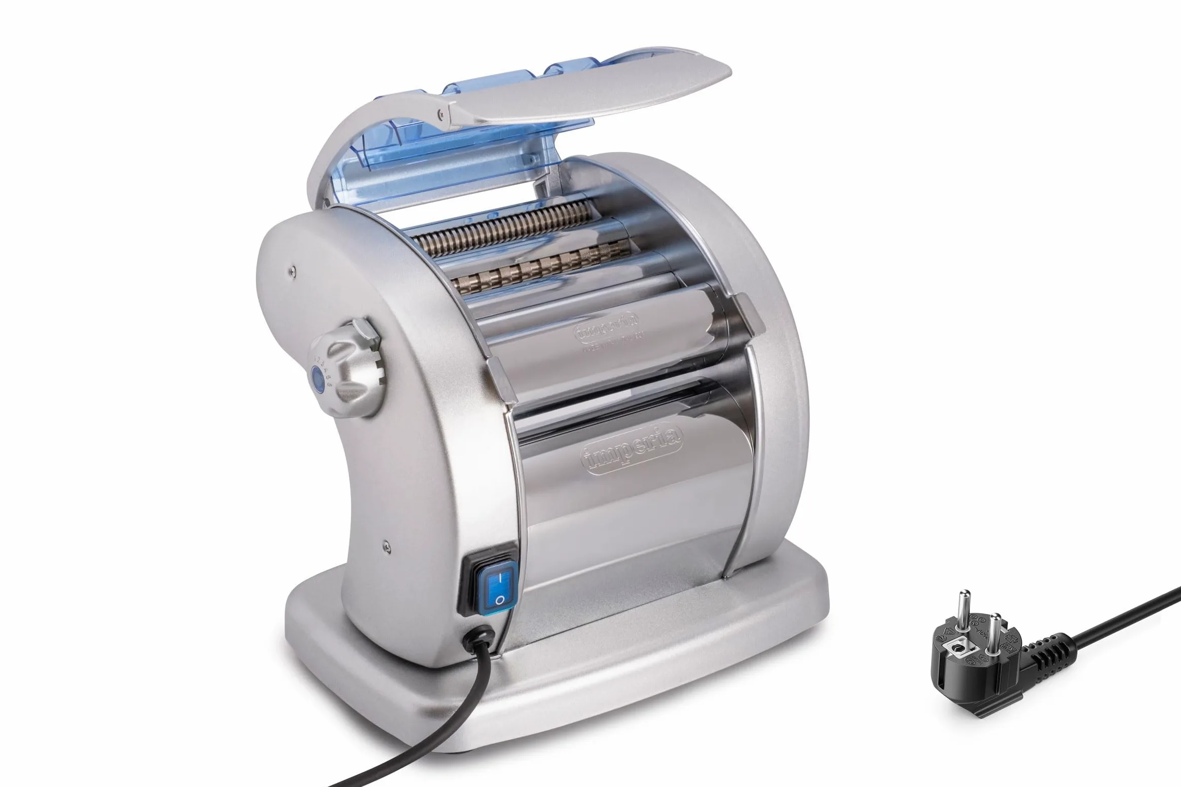 Imperia PastaPresto Linea Imperia Machine à pâtes électriques 100% Made in Italy. Machine à pâtes fraîches avec moteur électrique intégré. Machine à pâte électrique pour lasagnes, coupeuses,