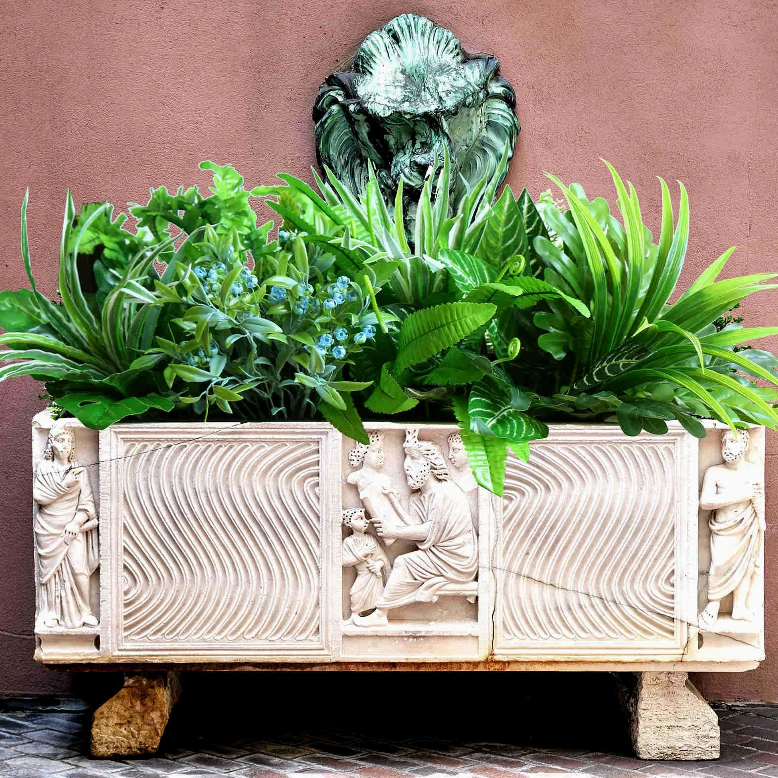 Lot de 15 Plantes artificielles d'extérieur résistantes aux UV en Vrac en Plastique pour décoration de Maison, Jardin, Pots de Fleurs, Pots de fenêtre, Porche, Panier Suspendu