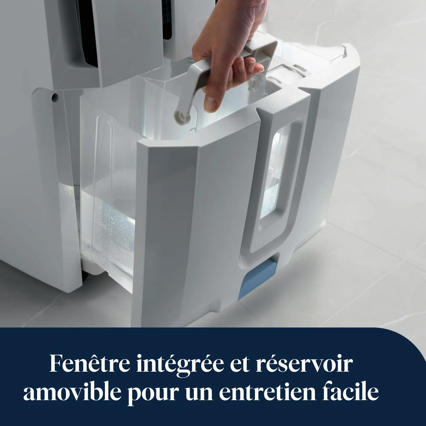 De’Longhi Tasciugo AriaDry - Déshumidificateur Portable pour la Maison, Élimination Humidité 30L/24h, Séchage, Anti-Moisissure, Pompe drainage 5m, Silencieux, Ecran LCD, Minuteur, Blanc (DD230P)