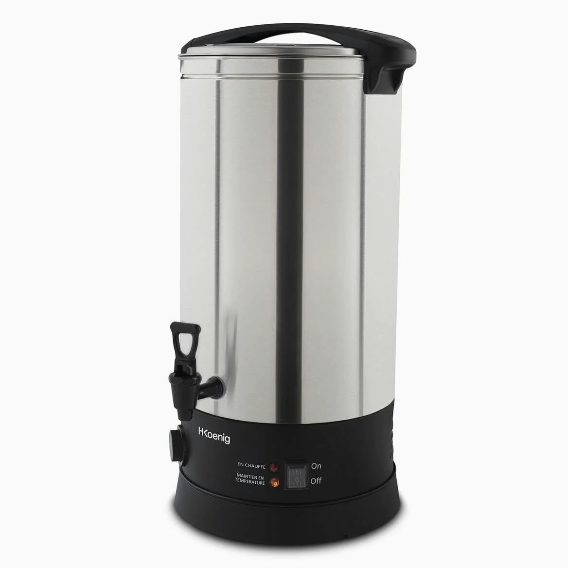 H.Koenig Stérilisateur Multifonction LEGI25, Stérilisateur de Bocaux et Préparation de Recettes chaudes, 25L, 30-110°C, Minuterie jusqu’à 120min, Acier Inoxydable, 2500W