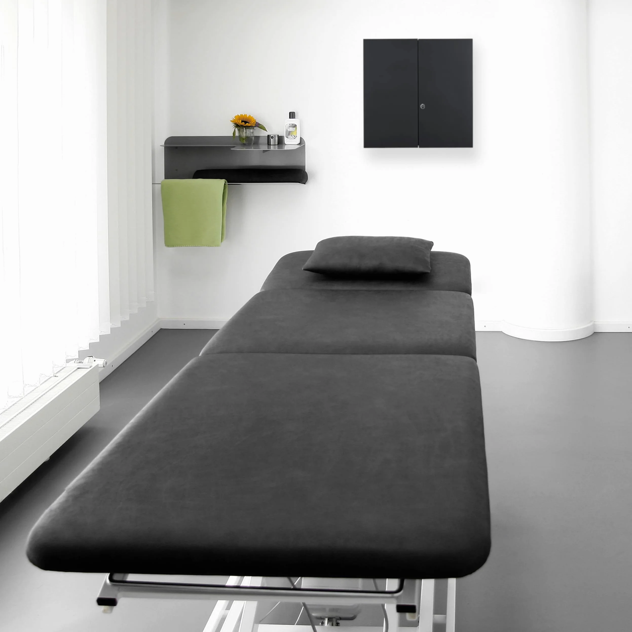 Relaxdays Armoire à Pharmacie XXL, verrouillable, 11 Niveaux, Acier, HLP: 53,5x53x19 cm, Armoire 2 Portes, Anthracite
