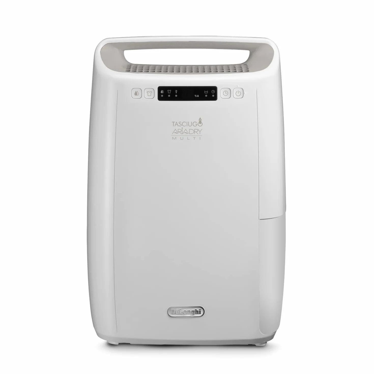 De’Longhi Tasciugo AriaDry Multi - Déshumidificateur Portable pour la Maison, Filtration à 3 Actions, Élimination de l'Humidité 14L/24h, Séchage, Anti-Moisissure, Silencieux, Blanc (DEXD214RF)