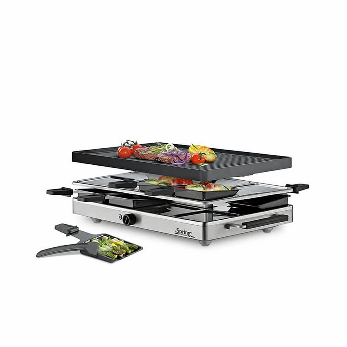 Spring Raclette avec plaque de cuisson en aluminium KP3267310001 - Raclette avec plaque de cuisson en aluminium - Noir - Taille unique