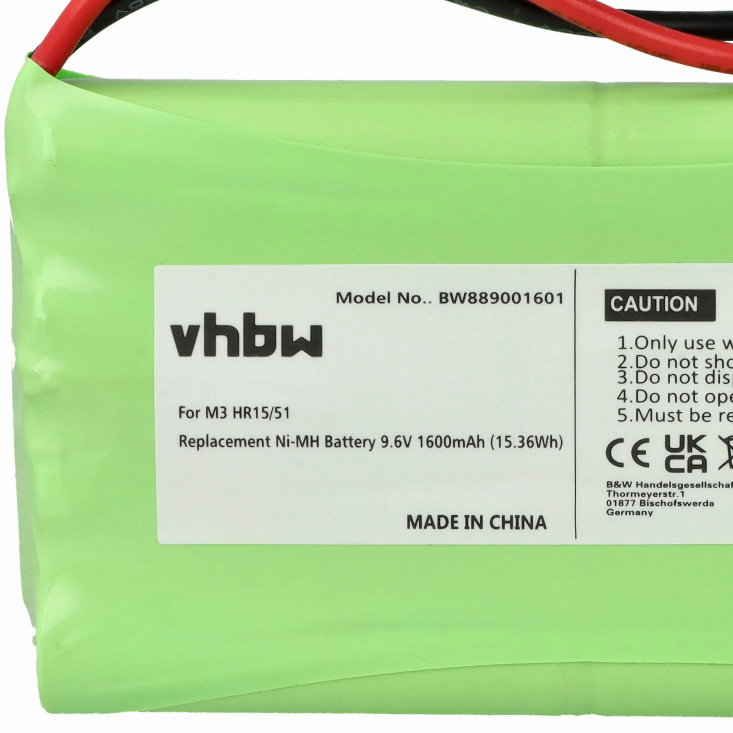 vhbw Batterie Remplacement pour Somfy 5071688 | 2400720, 5008956 pour motorisation de porte ou portail (1600mAh, 9,6V, NiMH)