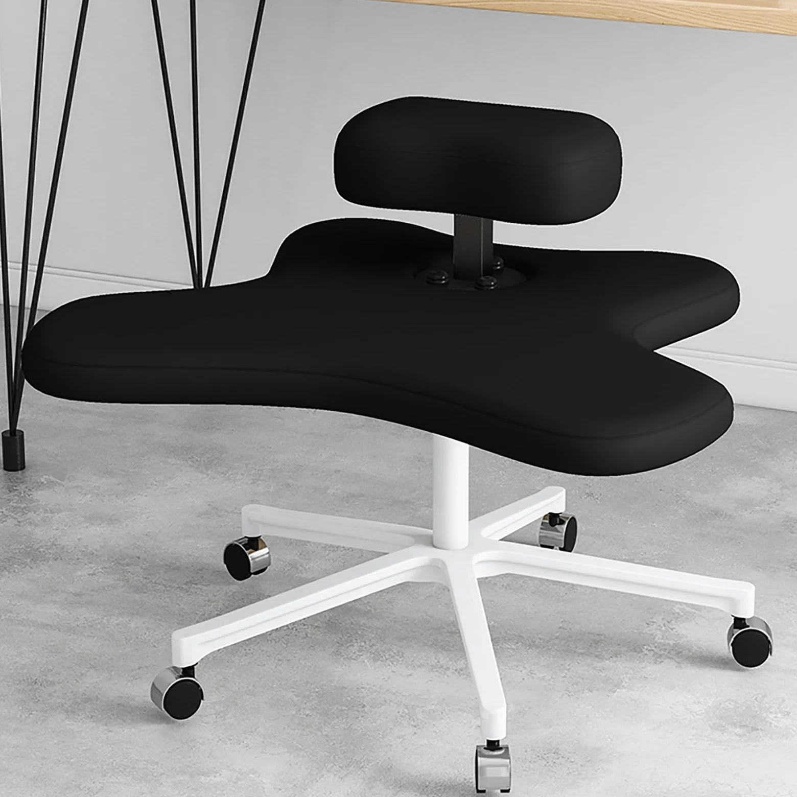 Chaise à Genoux Réglable en Hauteur, Tabouret Ergonomique pour Bureau à Domicile, pour Les Travailleurs Informatiques et Les Amateurs de Yoga (Color : Negro)
