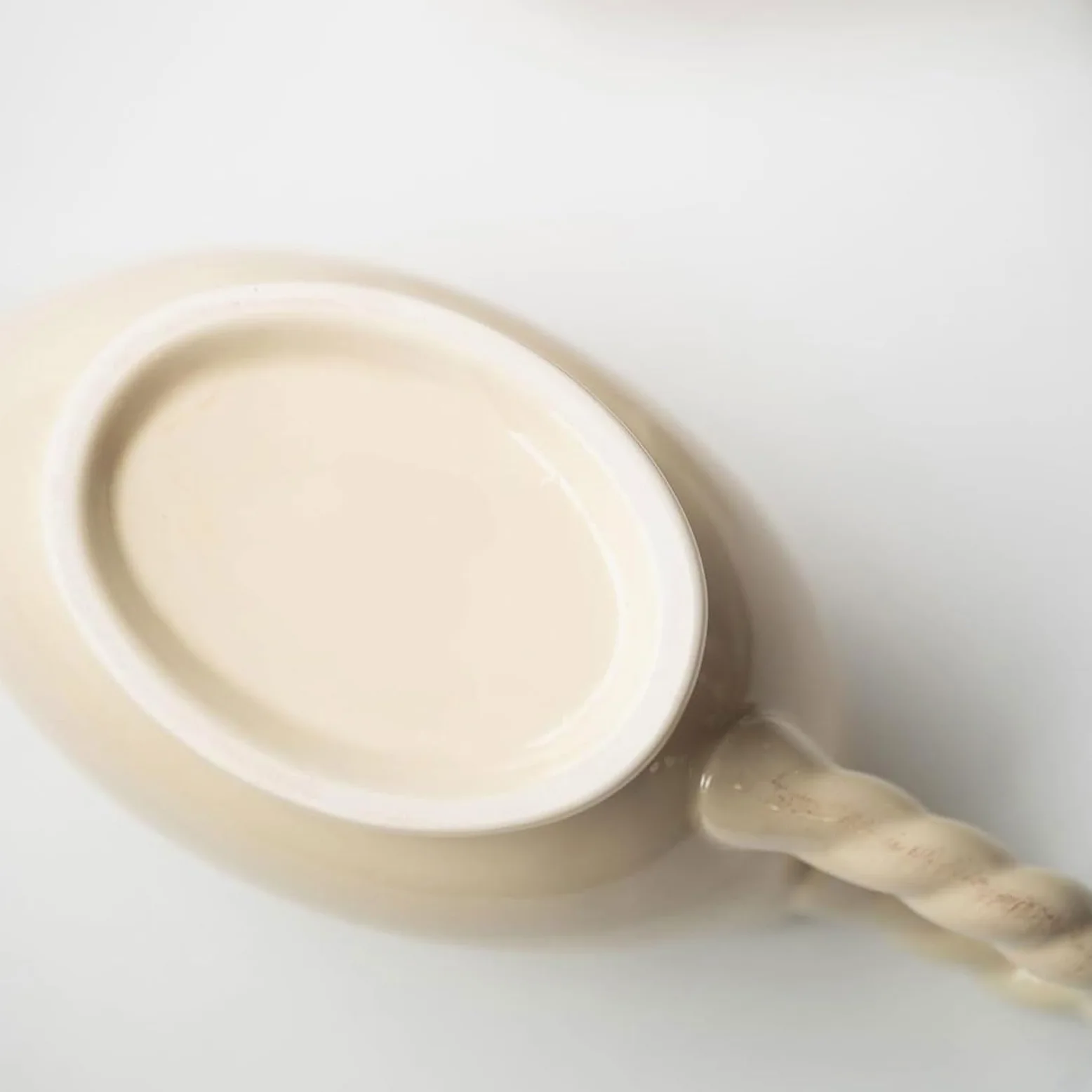 MRKU Pot à Lait, saucière, Verre à Eau, pichet, crémier, Distributeur de café, Sucre, Sauce, Seau en céramique rétro Peint à la Main – 420 ML, Steak Style Western