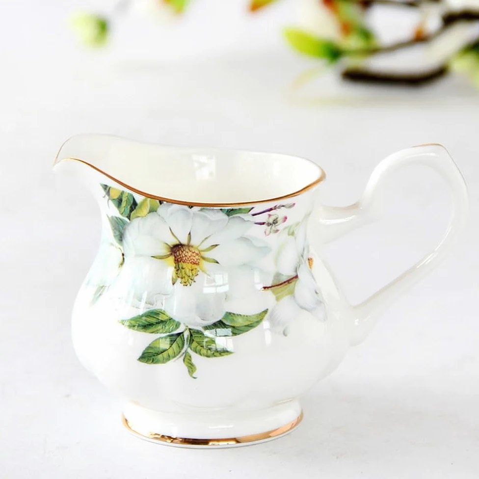 MRKU Pot à Lait, saucière, Tasse à Eau, pichet, Distributeur de crème et de café, sucrier, en céramique avec poignée et Bec verseur, Multi-usages pour la Maison