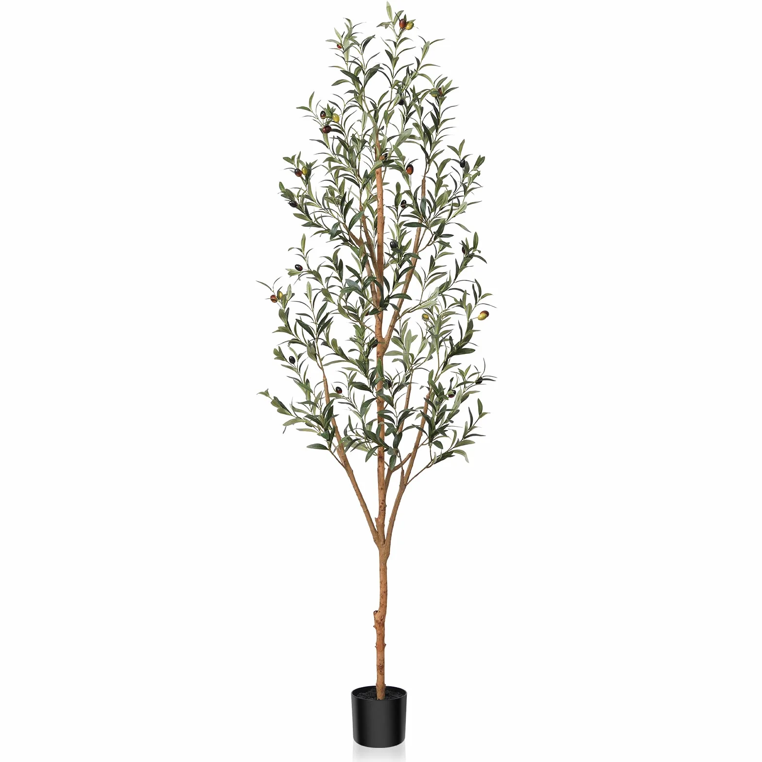 Kazeila Olivier Artificiel 180cm Plantes Artificielles Interieur Plante Artificielle Fausse Plante Décoration Interieur Maison Balcon Déco(1PACK)