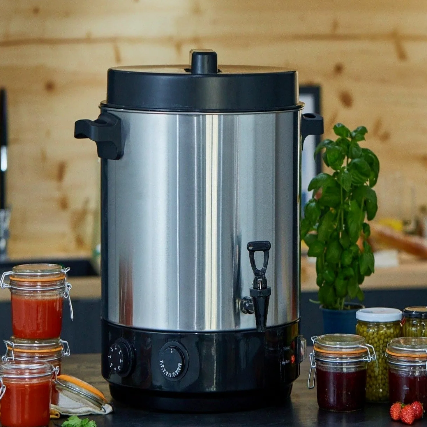 Stérilisateur Électrique Avec Robinet Et Minuteur 31l 2100w Inox - BAT-KCP31SSM