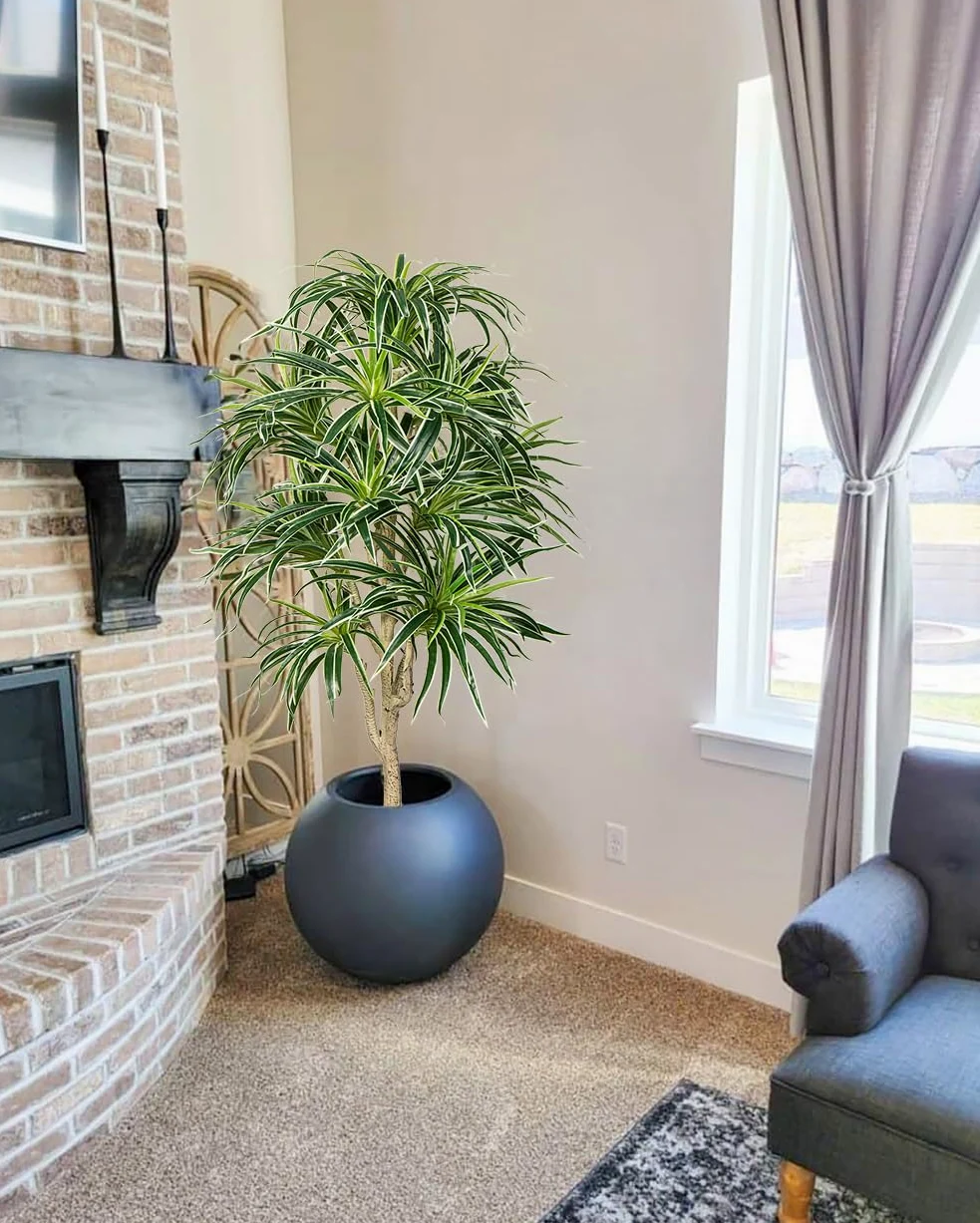 120 cm Plante artificielle grande Dracaena, Chlorophytum Fausse plante à araignée, Plante artificielle décorative suspendue pour salon, balcon, chambre à coucher, salle de bain, décoration intérieure