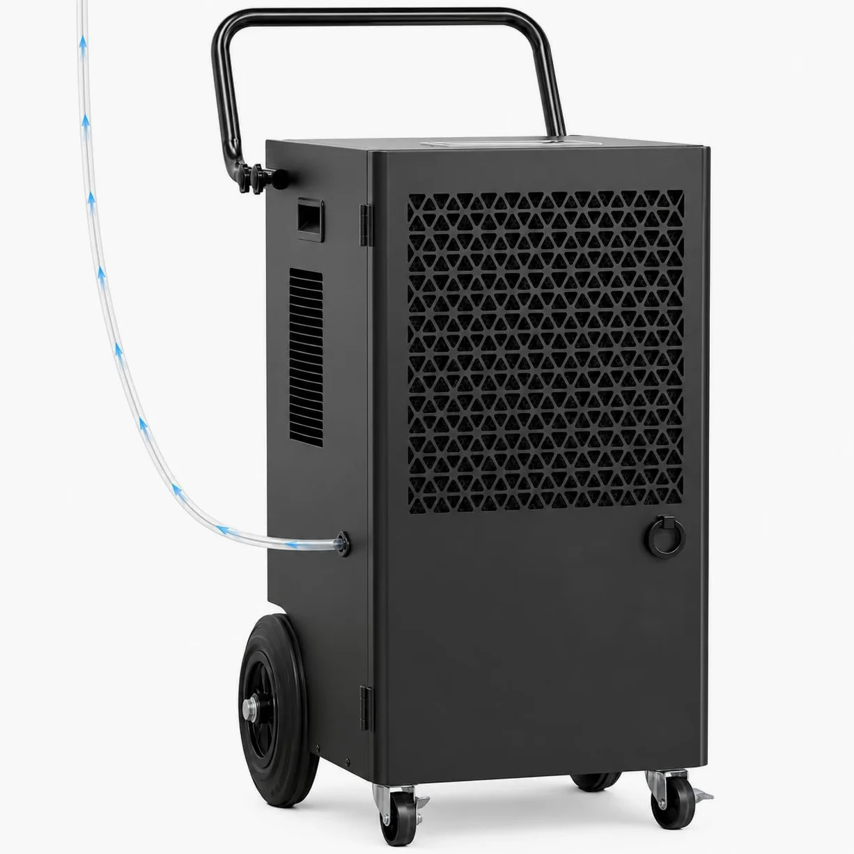 Kalopsia Industriel Déshumidificateur d'Air Électrique: 120L/Jour Couvre 300m²/600m³ avec Pompe de Relevage 24Hr Minuterie Pour Cave/Bureau/Garage/Cuisine/Salle de Bain