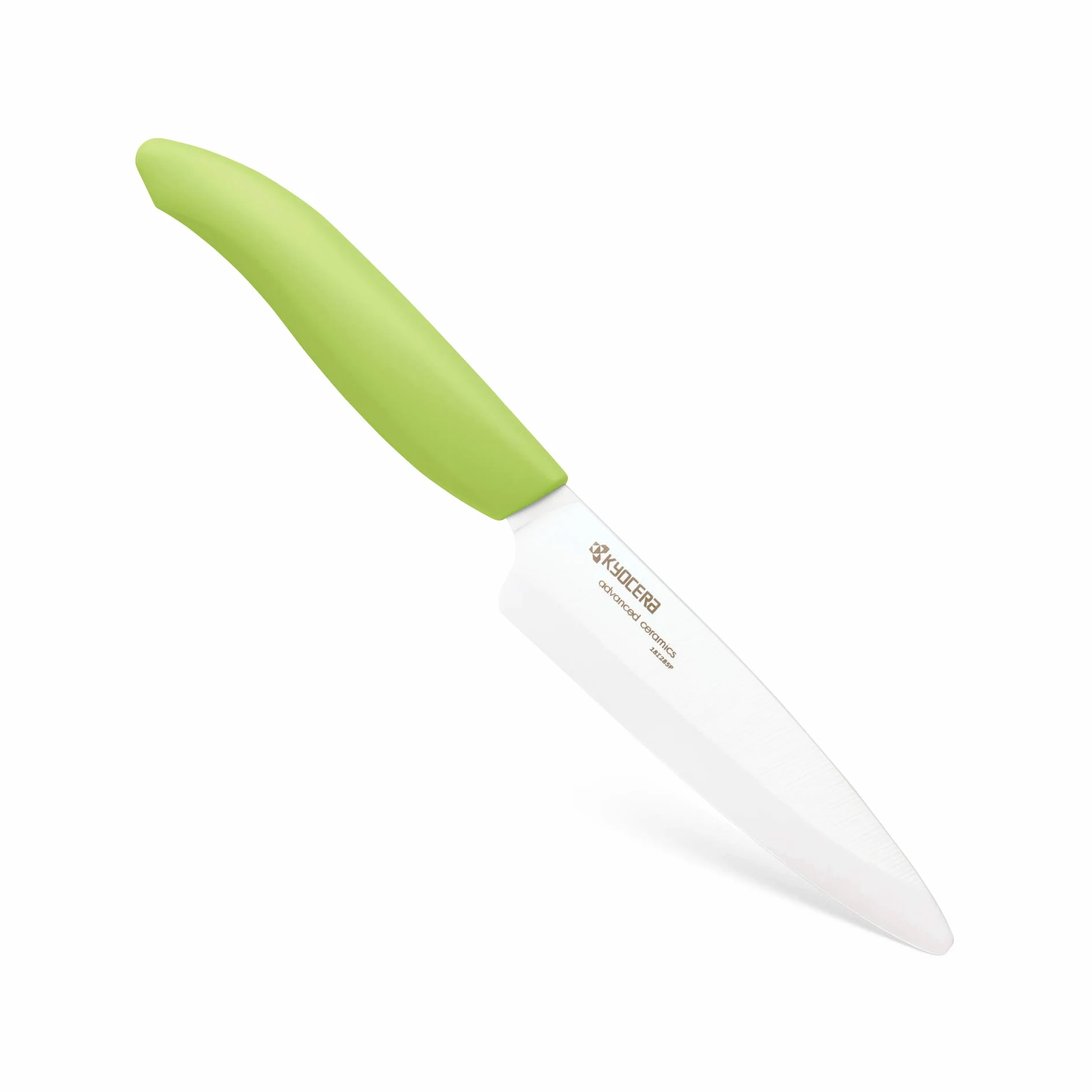 Kyocera FK-110-WH GR Couteau d'Office Manche Vert Lame Céramique Blanche 11 cm