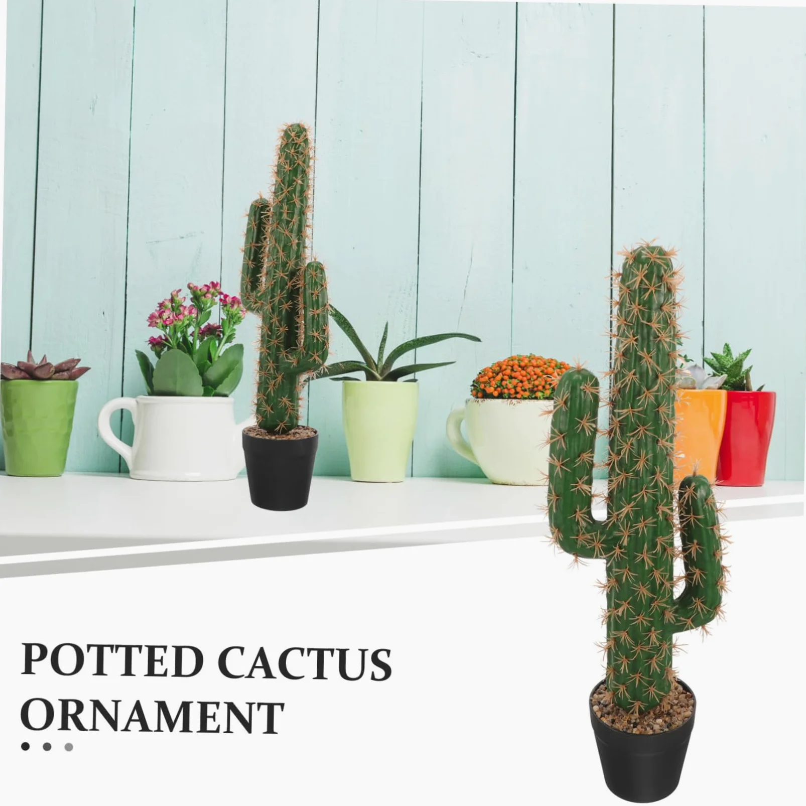 Faux cactus avec pots, bonsaï, décoration en pot, plantes grasses, figurines décoratives en plastique