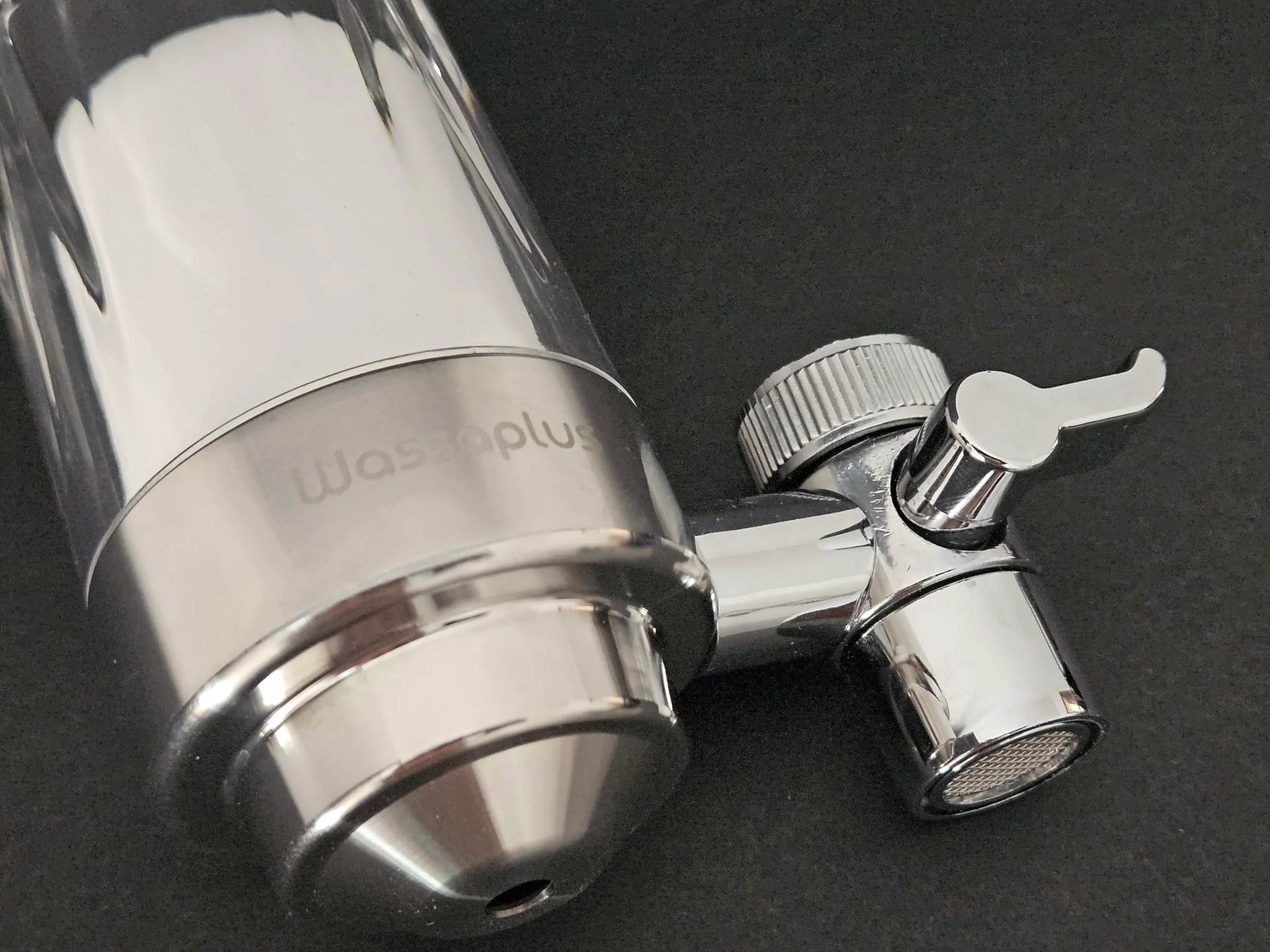Super Core Filtre à eau pour robinet en acier inoxydable – Purificateur d'eau écologique – Élimine le chlore, les bactéries, la rouille, les microplastiques et améliore le goût de l'eau