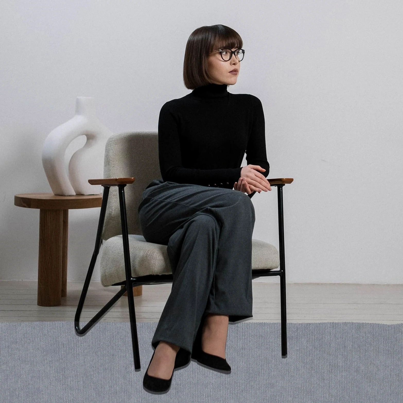 Tapis de Polyester Chaise Antidérapant en Bureau Gaming | Protection du Sol, Base Non Glissante, Douceur Supplémentaire, Style Simple et Chic, pour Chaise de Bureau