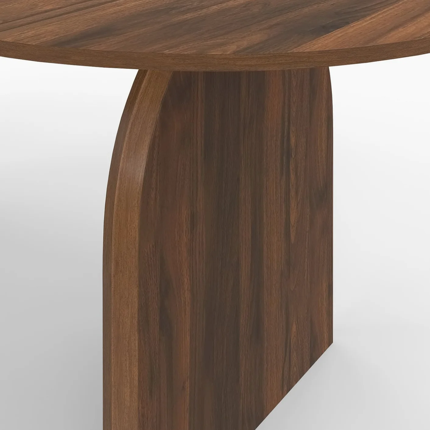 IDMarket - Table à Manger Extensible japandi Ovale Edith 6-10 Personnes Effet Noyer 160-200 cm