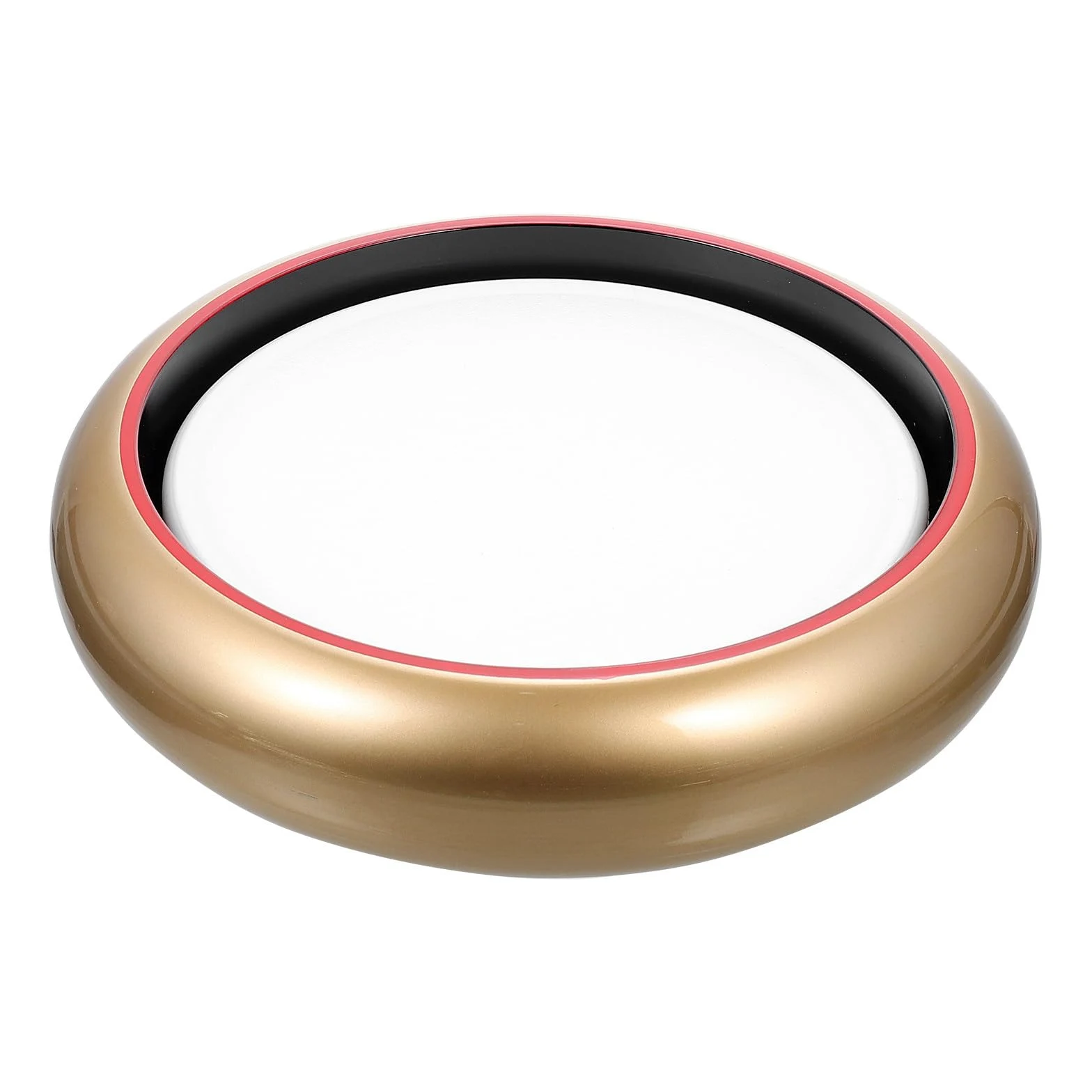 MAGICLULU Plat de Service à Sushi Rond en Plastique Or, Assiette à Sushis Pratique et Élégante pour Saumon, pour Présentation Simple et Raffinée