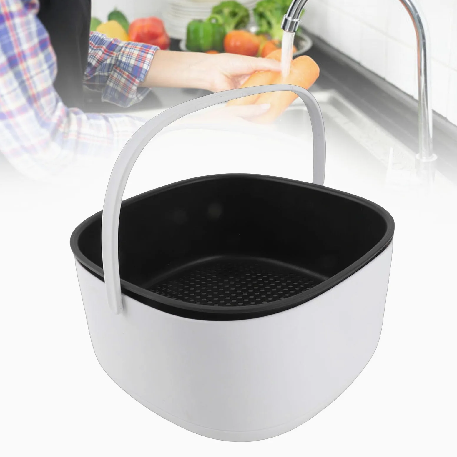 Machine à Laver Les Fruits et Légumes, Nettoyeur de Panier de Lavage de Riz, élimination de la saleté des Aliments à 360 Degrés, Nettoyage pour la Maison, Gadgets de