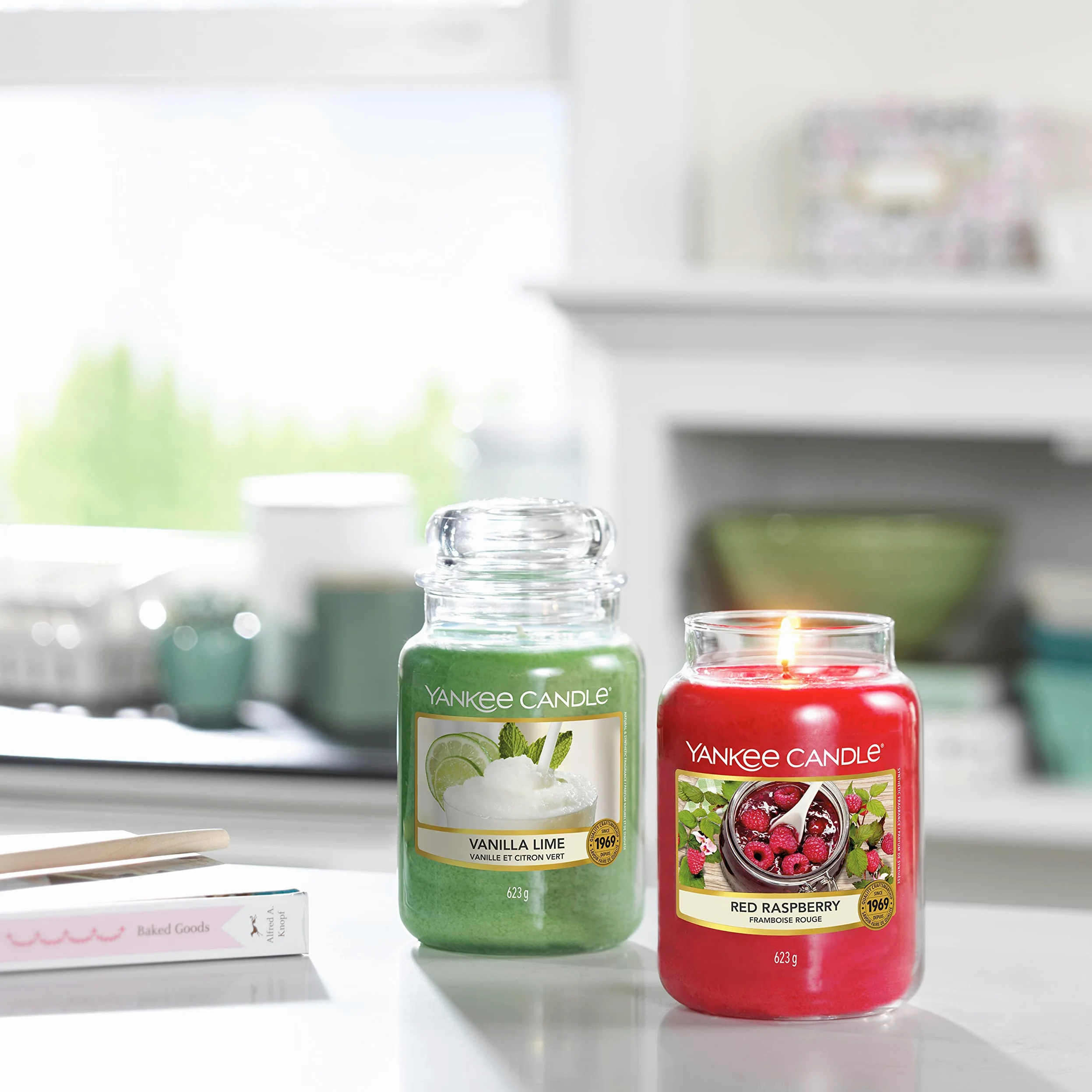 Yankee Candle bougie jarre parfumée | grande taille | Framboise rouge | jusqu’à 150 heures de combustion