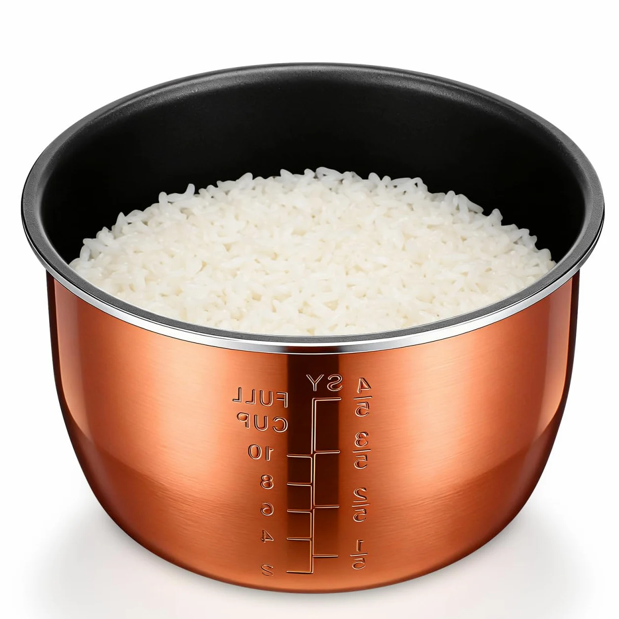 Sewroro Autocuiseur électrique de 5 L - Pot intérieur anti-adhésif en alliage d'aluminium - Bol de cuisson de rechange pour cuiseur à riz et préparation de repas polyvalente