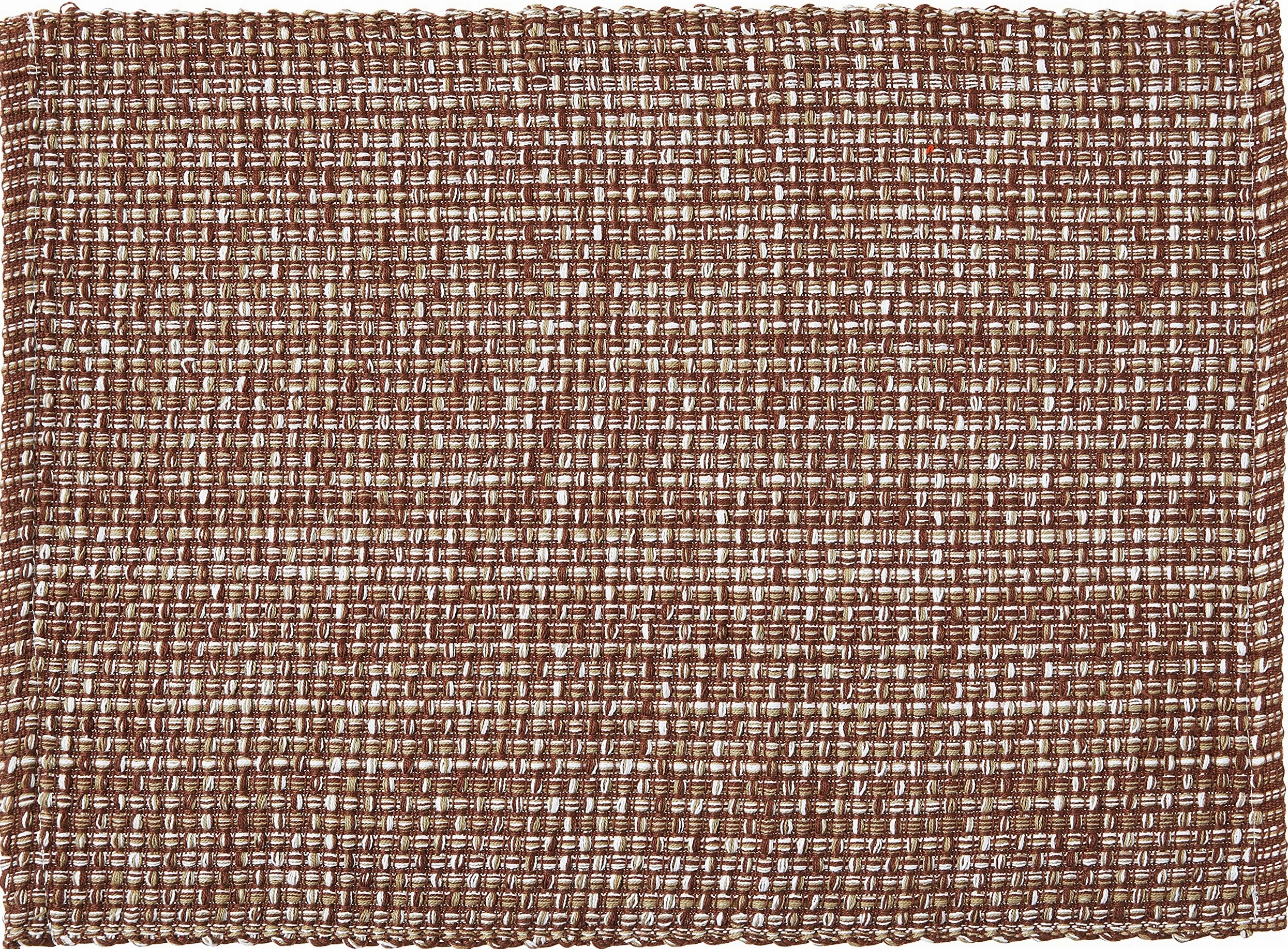 Lot de 12 Sets de Table rectangulaires 100% Coton pour Tables de Salle à Manger, Tissu tissé Bicolore, 25,4 x 48,3 cm, Chocolat