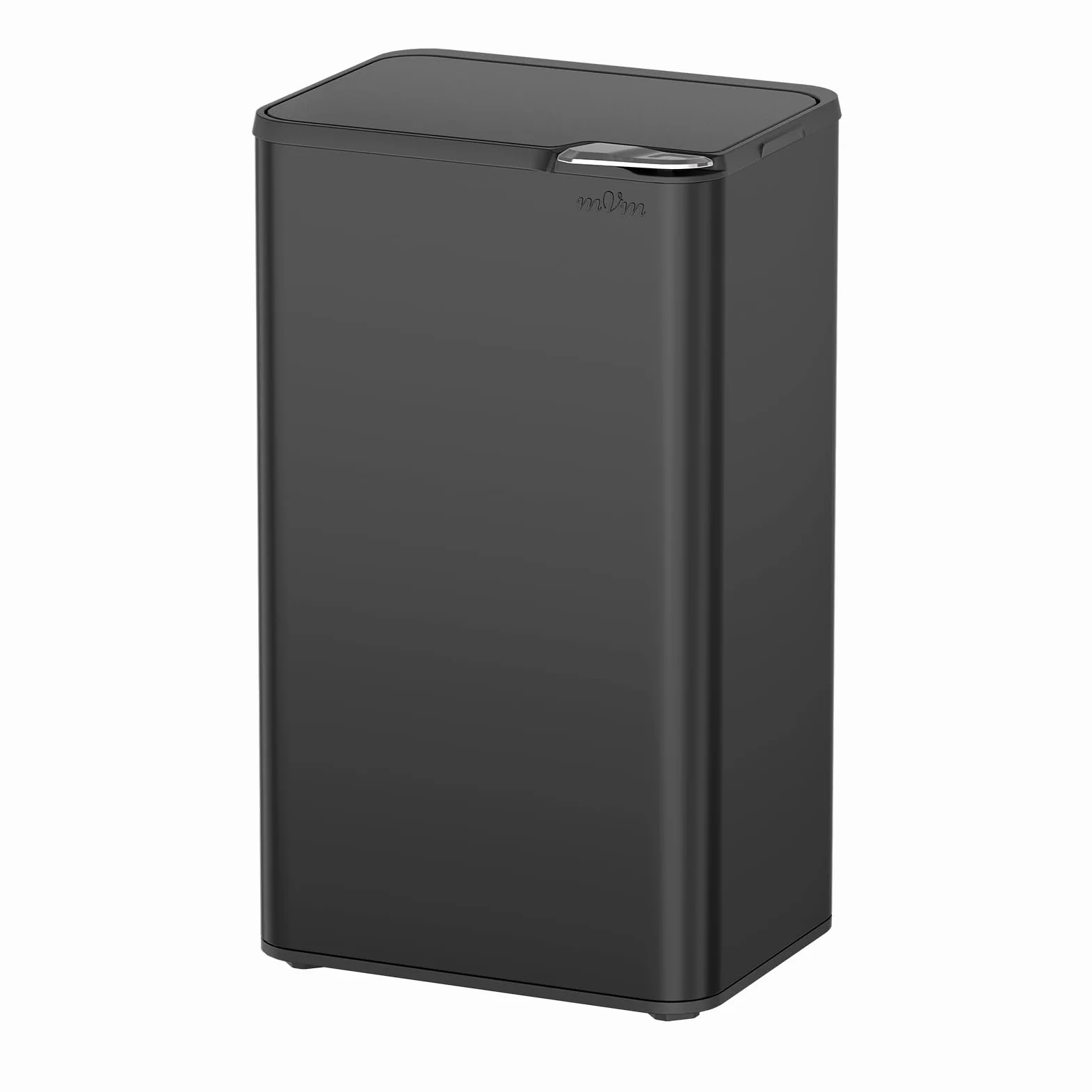 mVm Poubelle de Cuisine, Bureau 80L, avec Couvercle et Filtre Déodorant, Fermeture Douce et Maintien en Ouverture, en acier inoxydable, forme Rectangulaire, Support Détachable