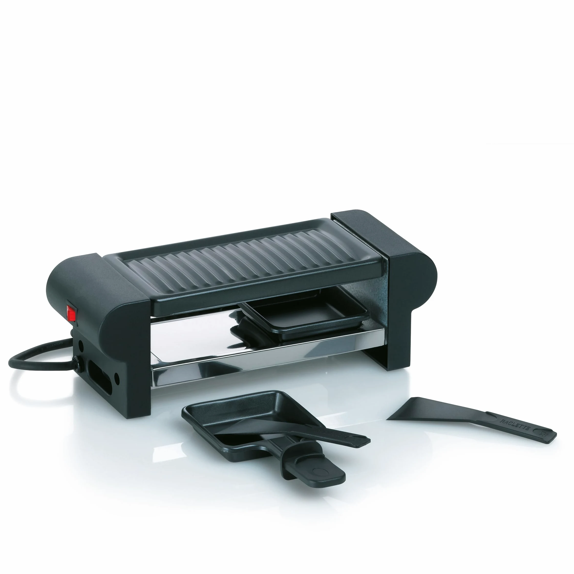 kela Mini Raclette avec plaque de gril, Raclette 2 personnes BERNINA, acier à revêtement antiadhésif, 350 watts, Raclette 1 personne