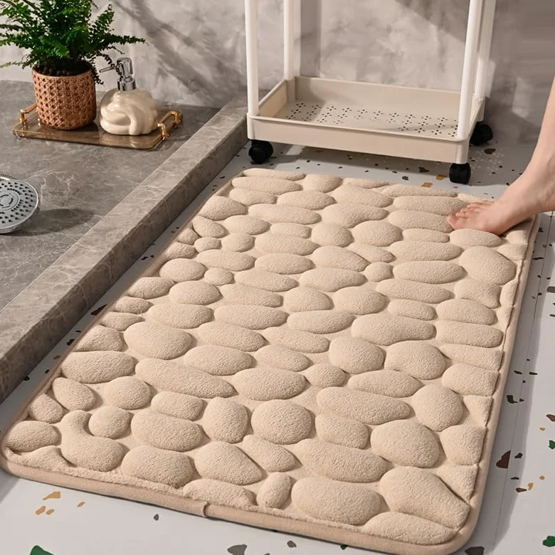 SWZEC La Berge Le Tapis De Bain Galet(Beige,40 * 60cm)