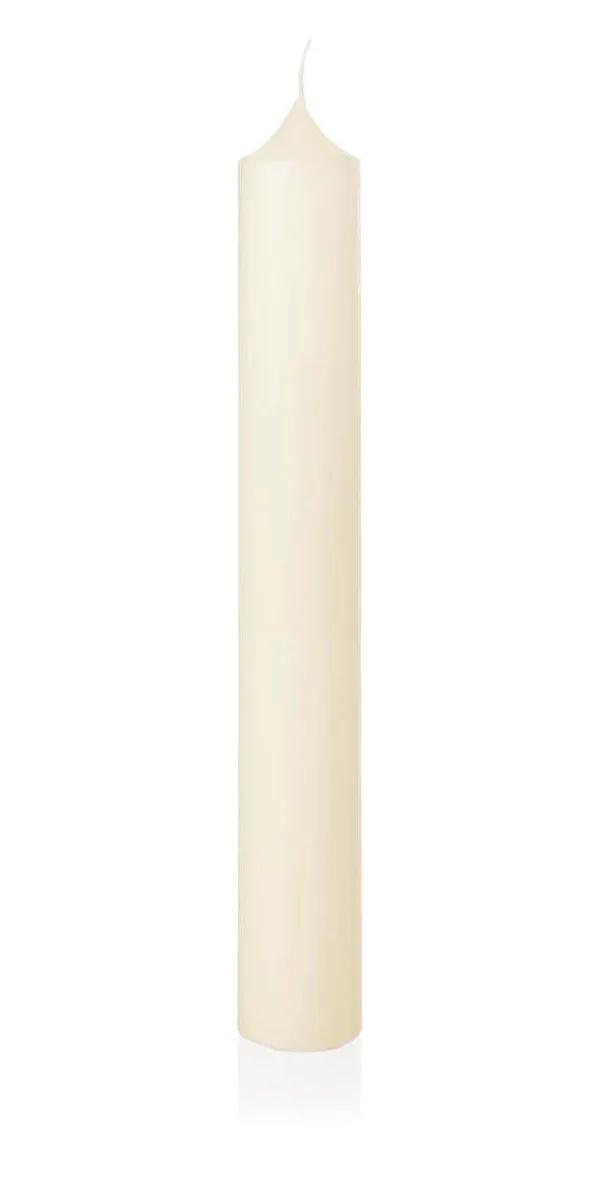 innaGLAS Bougie d'église Franziska, Ivoire, 60cm, Ø8cm, 274h | Made in Germany - Bougie Cierge